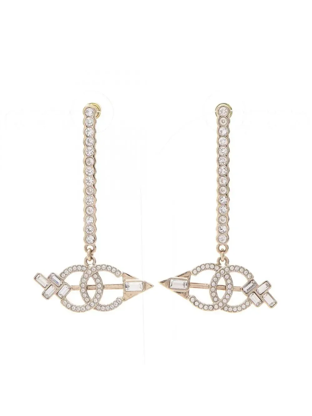 Chanel Cc Logo Earrings Metal #357811C12B